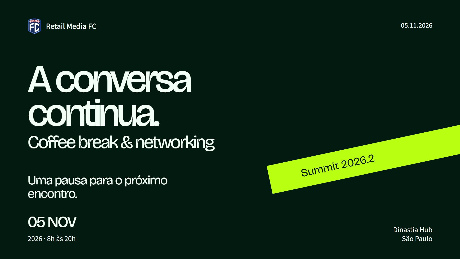 Palco · Coffee break