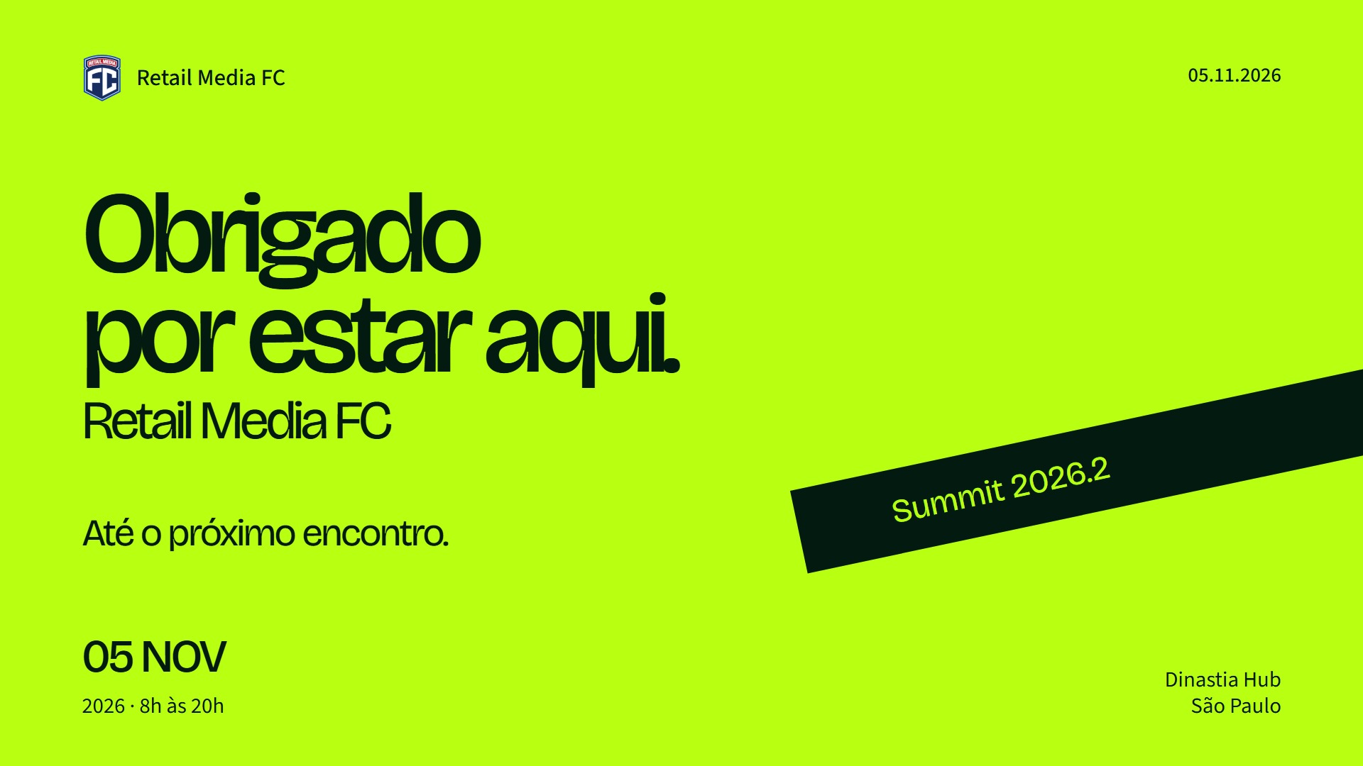 Palco · Encerramento