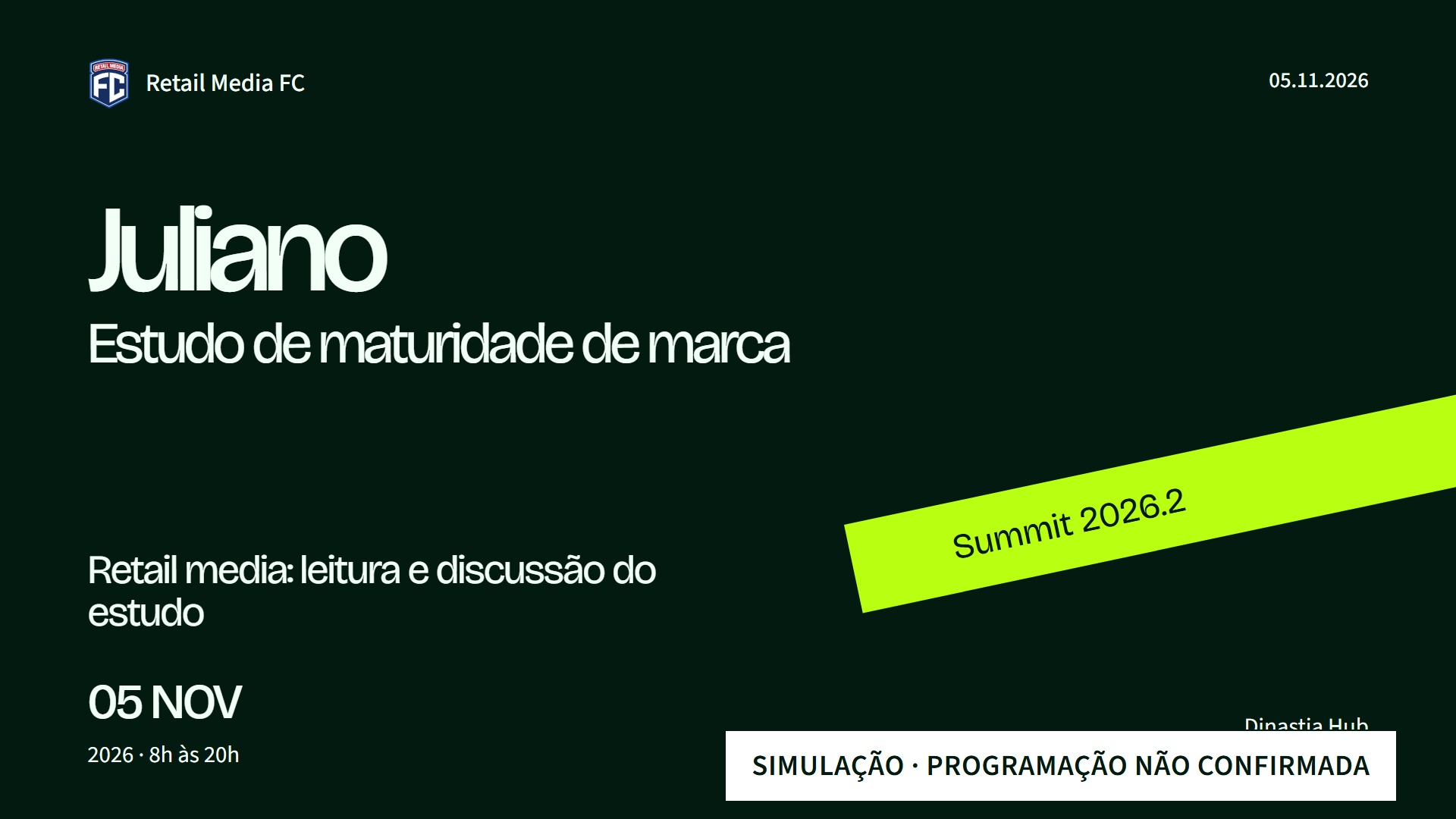 Palco · Juliano (simulação)