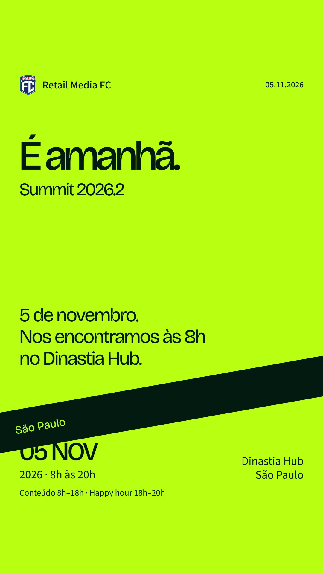 Story · É amanhã