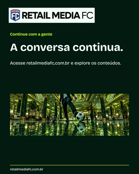 Continue com a gente · apresentação 4x5. Retail Media FC; proposta de identidade visual.