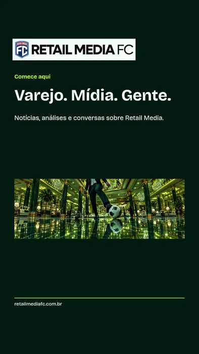 Comece aqui · apresentação 9x16. Retail Media FC; proposta de identidade visual.
