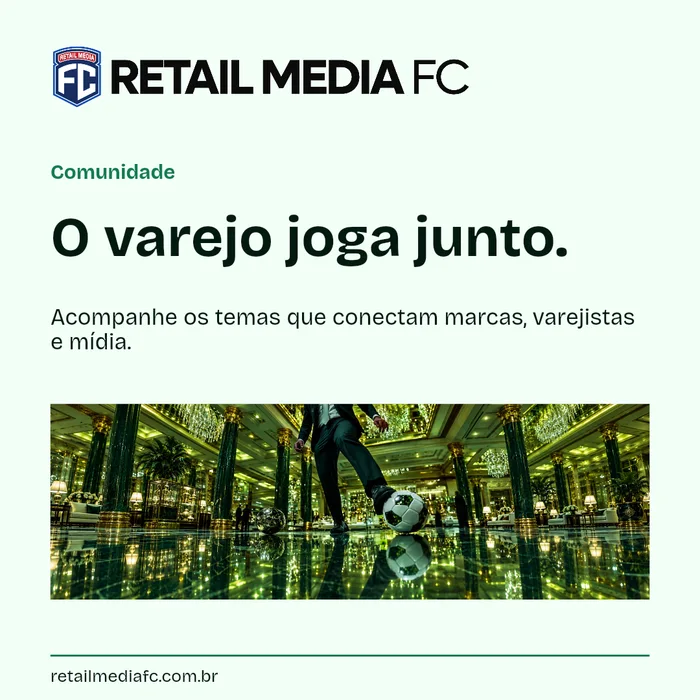 Comunidade · apresentação 1x1. Retail Media FC; proposta de identidade visual.