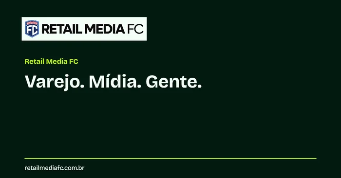 Imagem de link institucional. Retail Media FC; proposta de identidade visual.